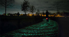 Glow-In-The-Dark Bike Path